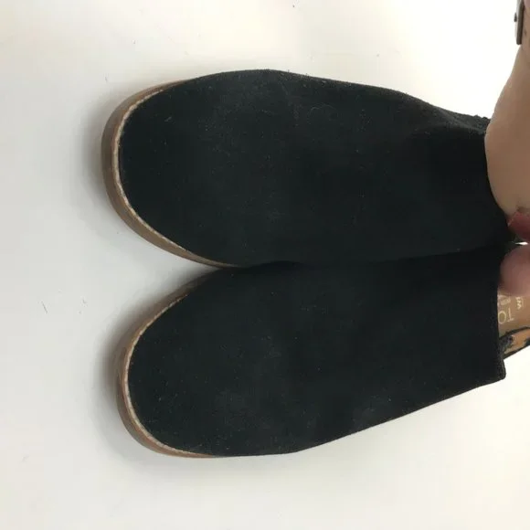 Tom's Black Suede Leila Mule Size 8.5 - Picture 2 of 7